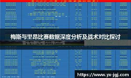 梅斯与里昂比赛数据深度分析及战术对比探讨